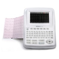 12-channel automatic, manual, R-R rhythm or memory electrocardiograph, with 7" color screen